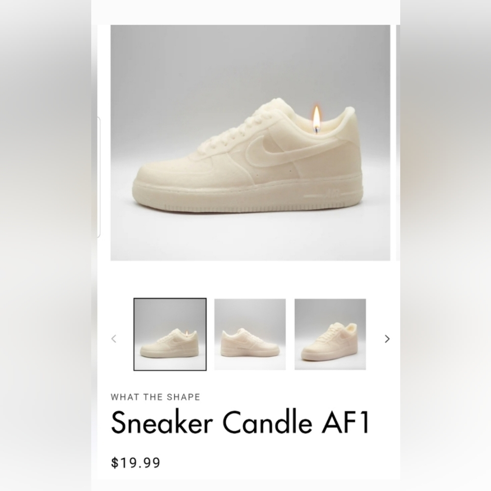 Set of 8 small nike candles